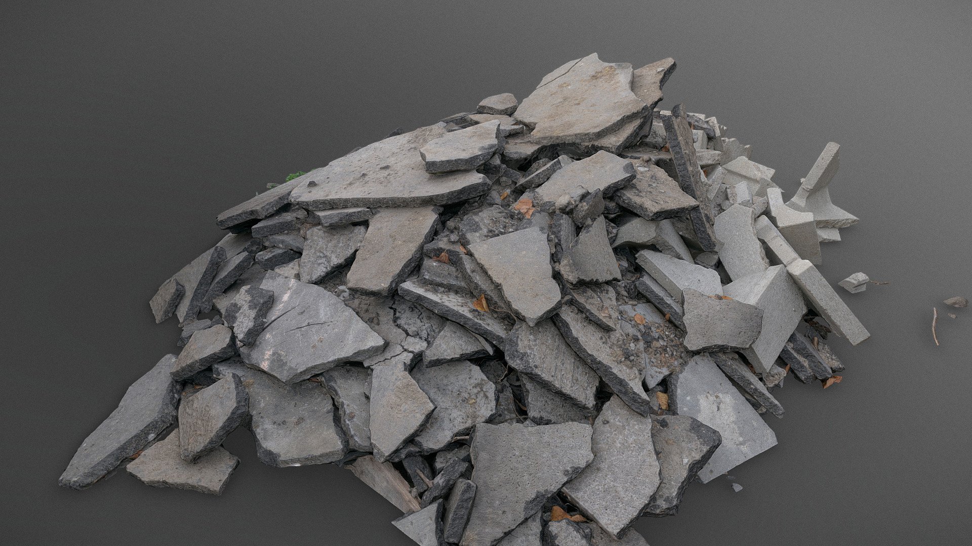 Road constrctuion shards 3d model