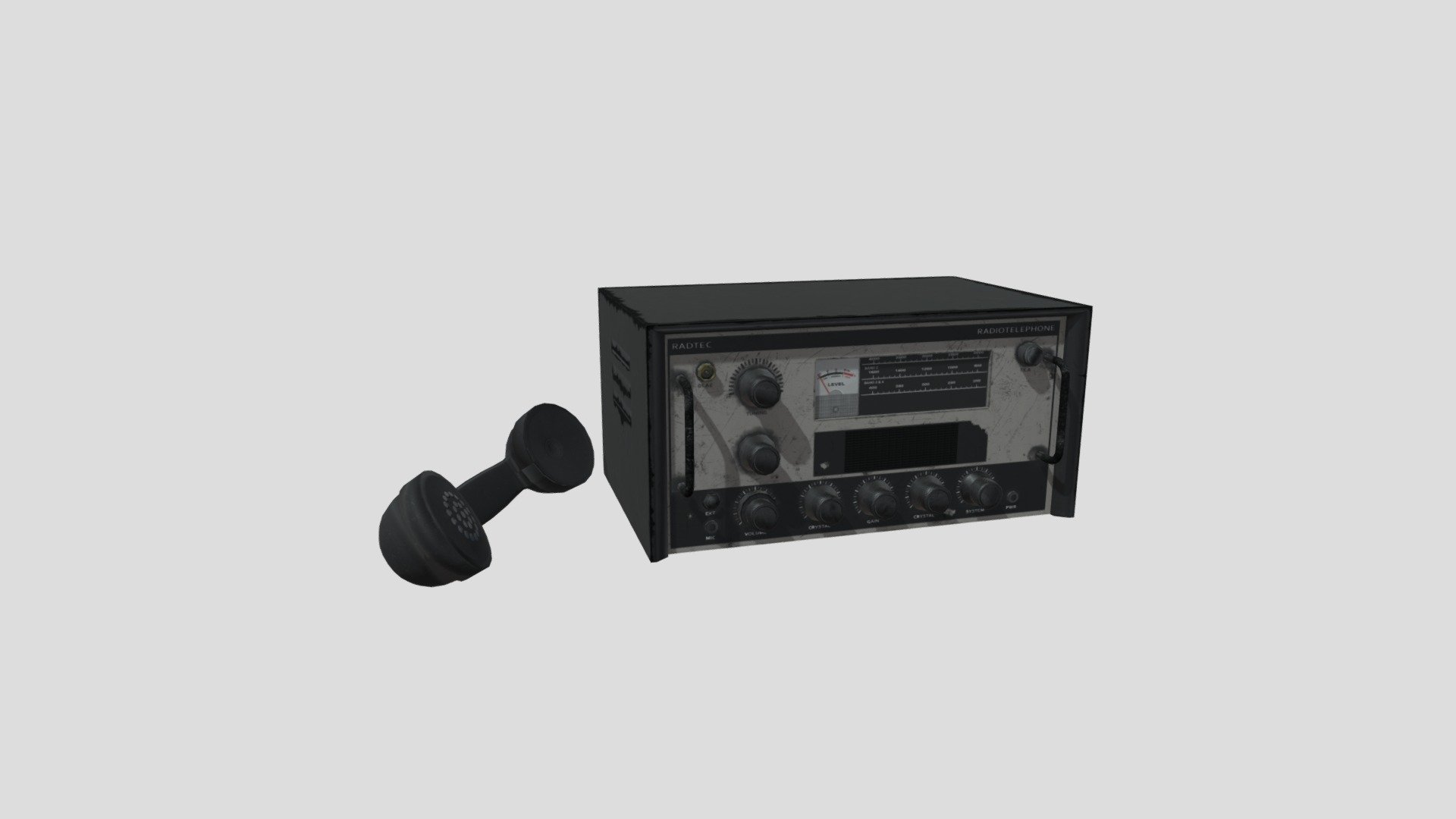 Old radio 3d model