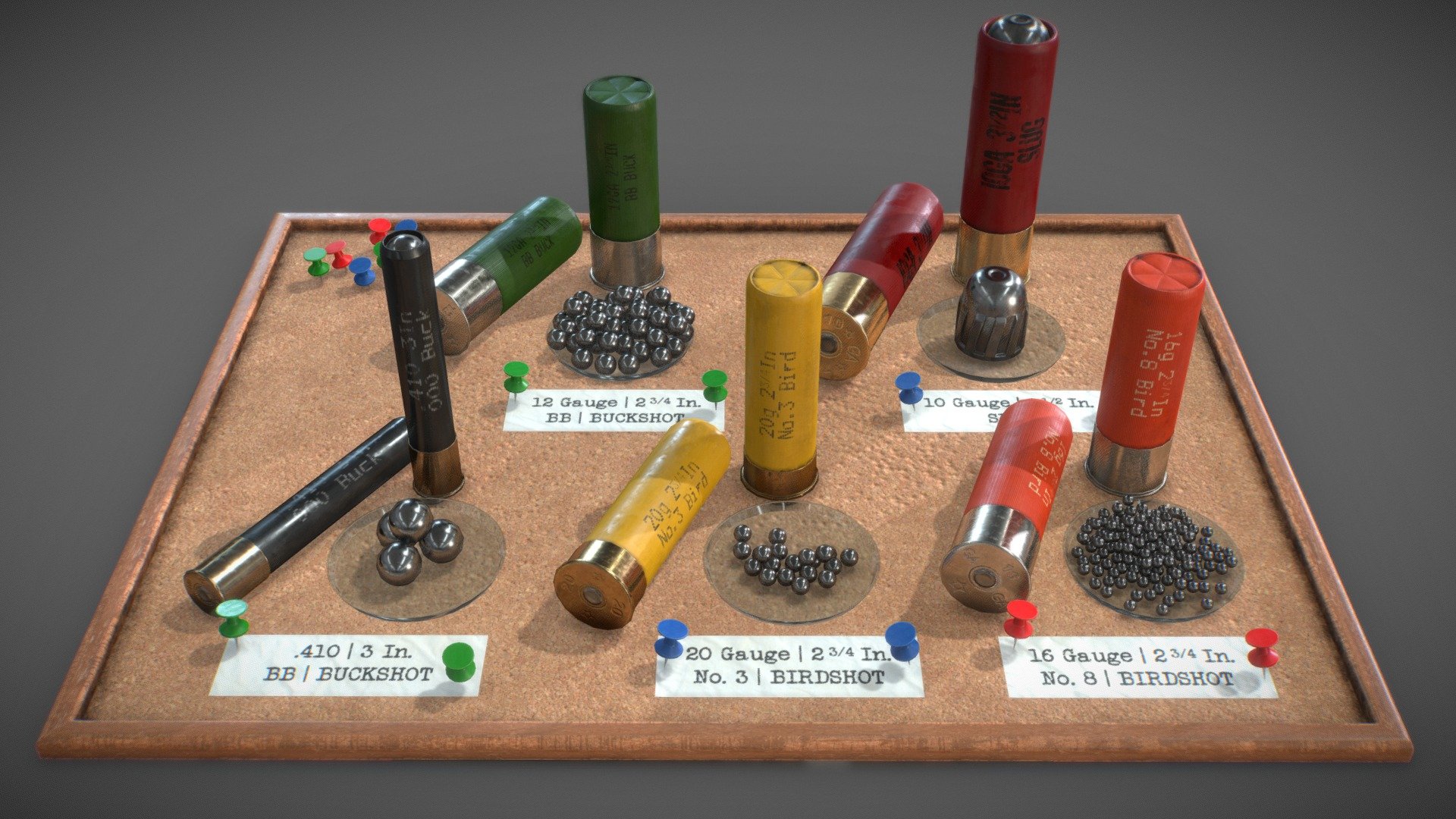 Game Art: Shotgun Ammo Set 3d model