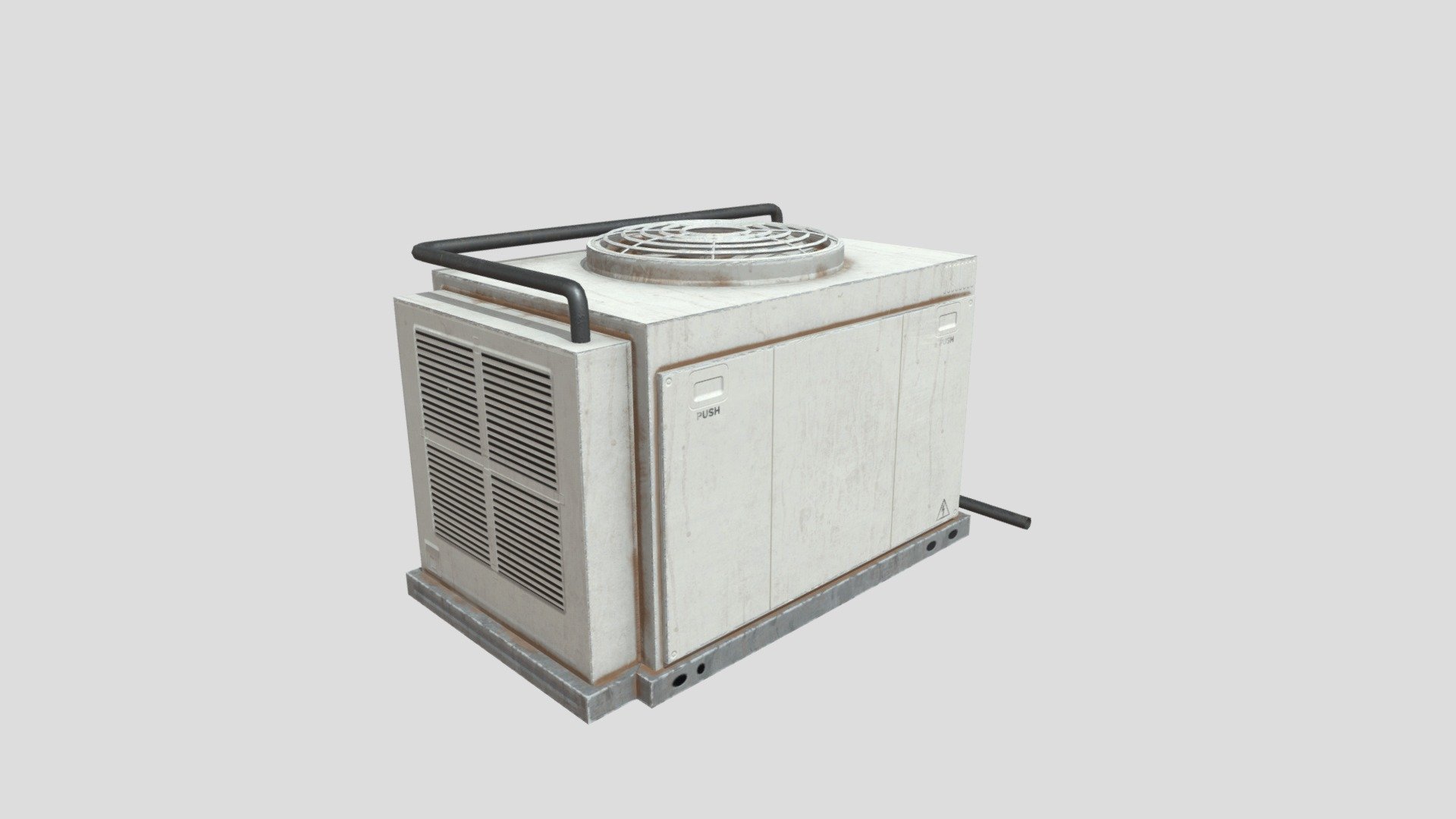 Rooftop AC Unit with 4K Textures Low-poly 3d model