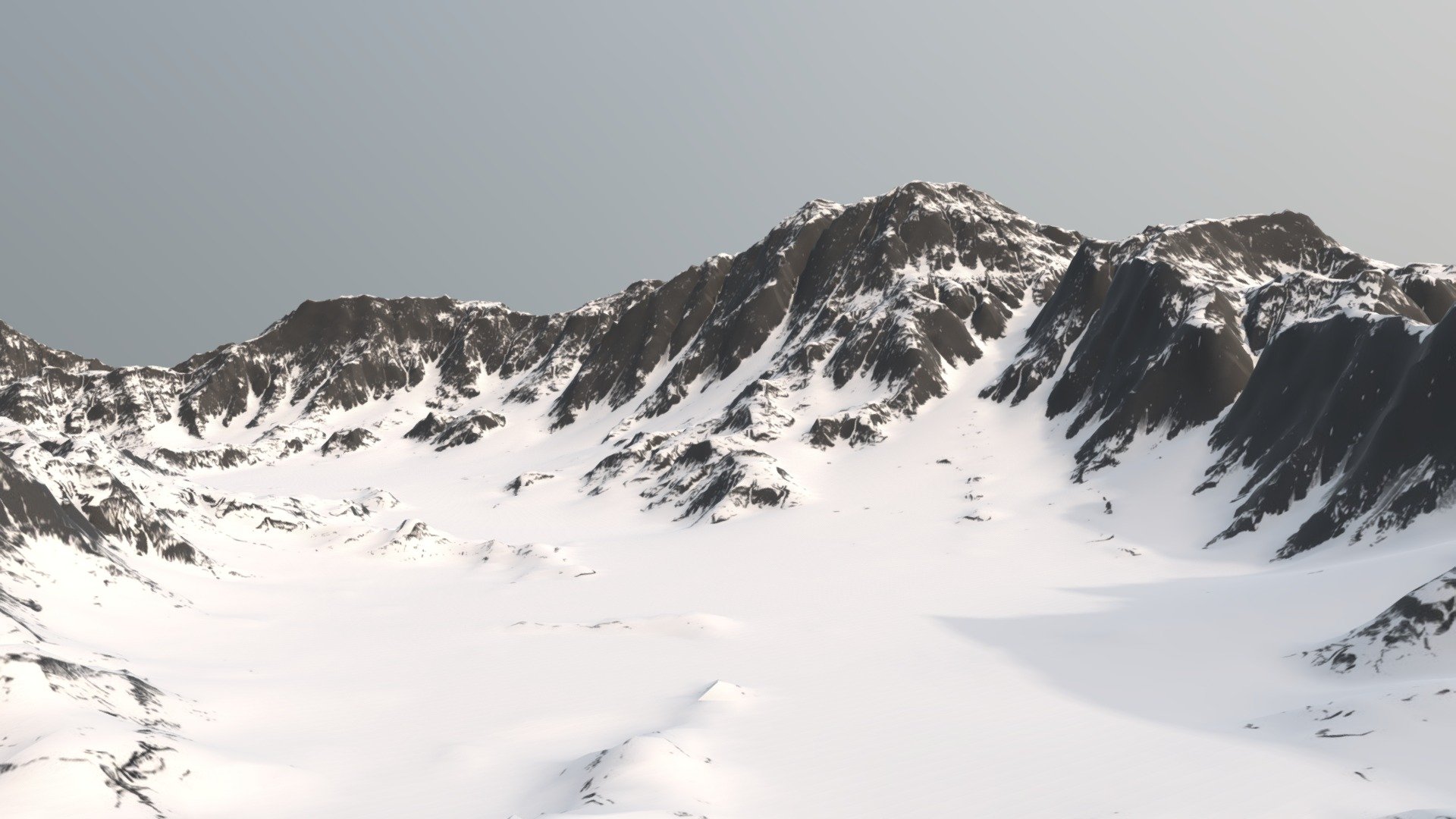 Snowy Mountain 3d model