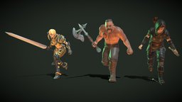 Animated Super Hero Trio Walking Weapons