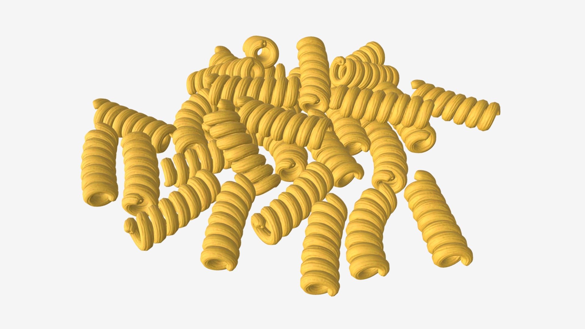 Fusilli pasta 3d model