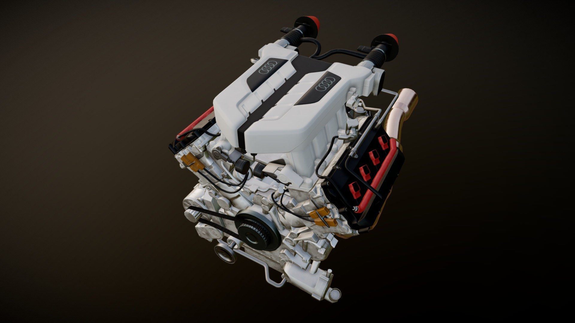 V8 engine (AUDI R8) 3d model