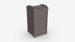 Outdoor trash can