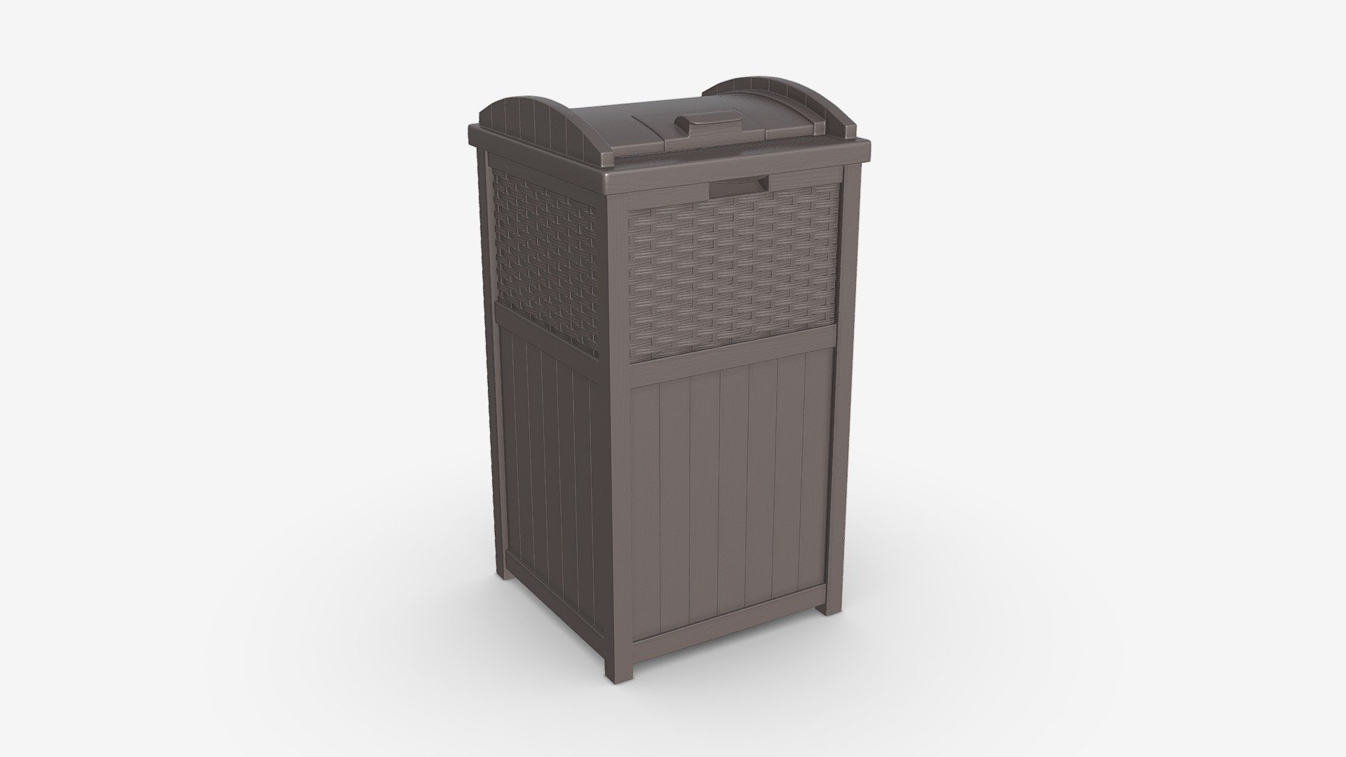 Outdoor trash can 3d model