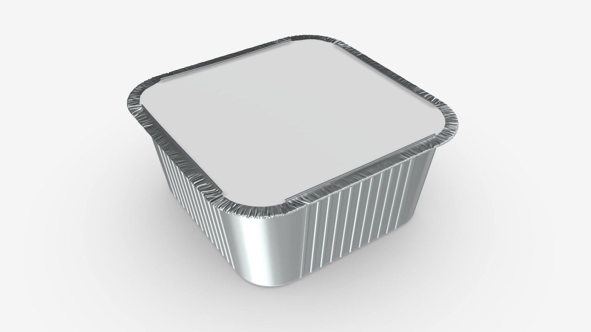 Food foil tray 04 3d model