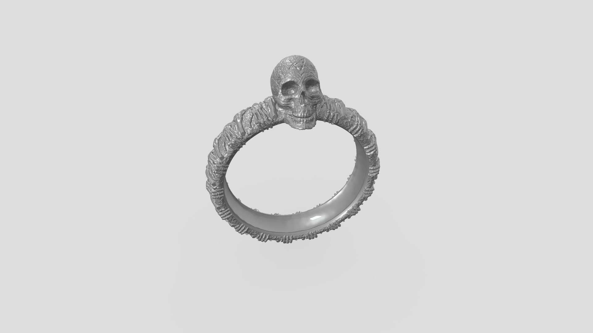 Skull Ring Merged Final Ring (1) 3d model