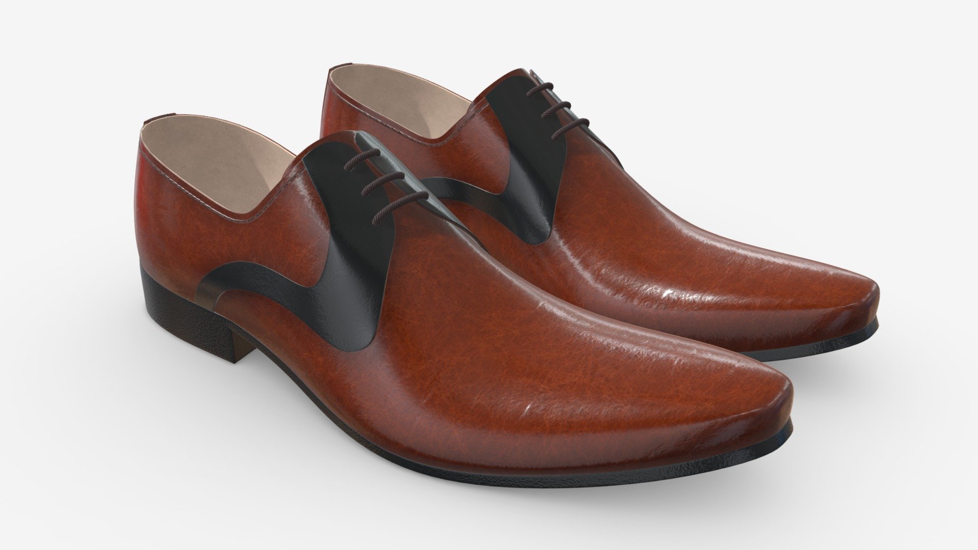 Mens classic shoes 03 3d model