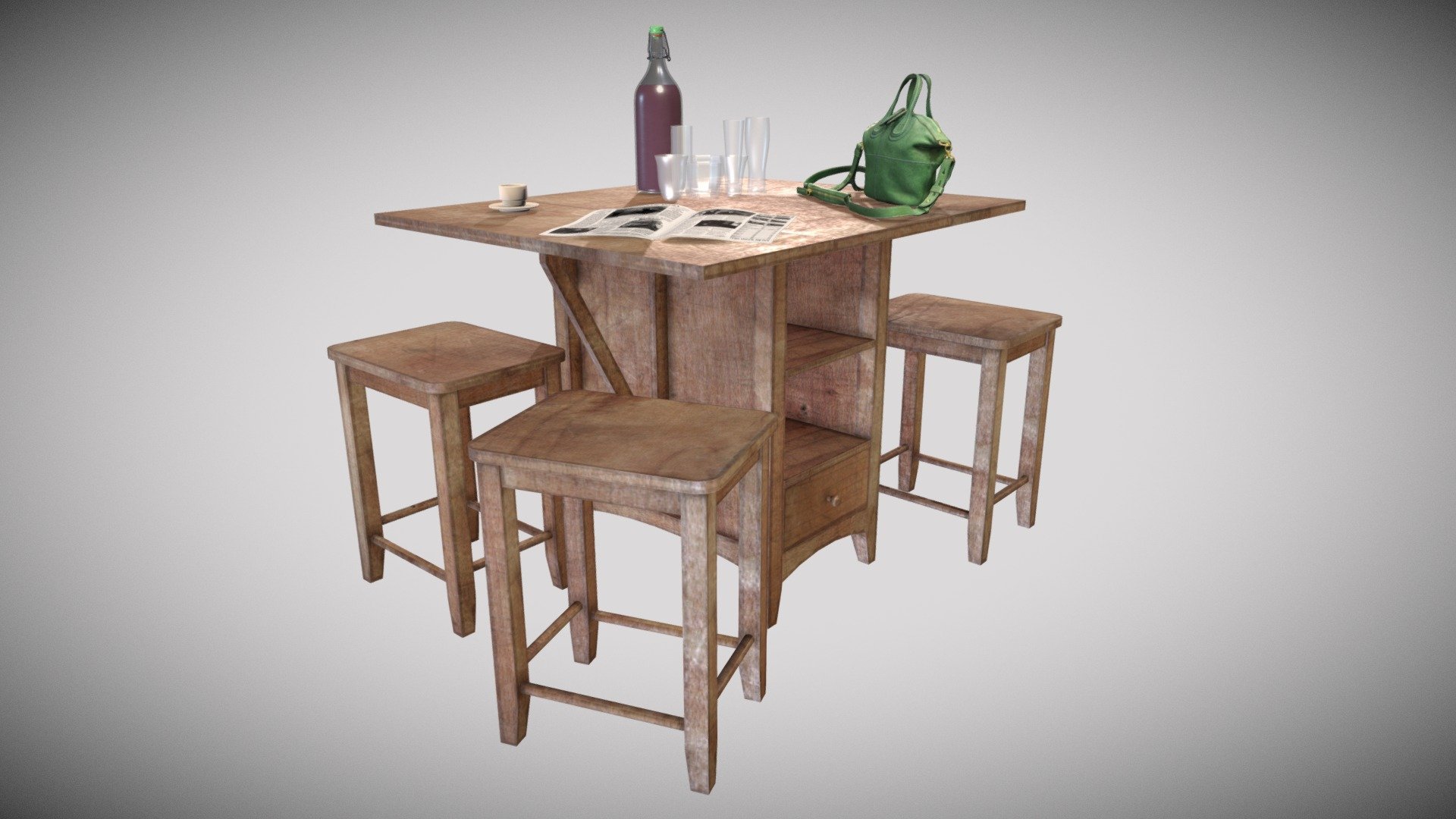 Table Bar 3d model