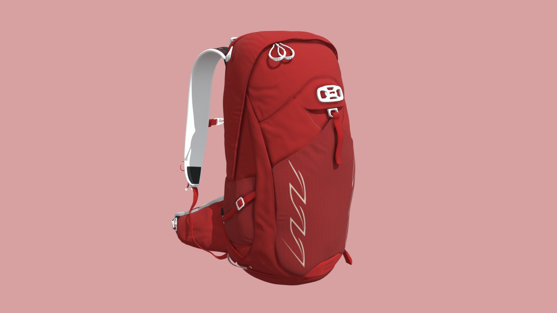 Hiking Backpack 3d model