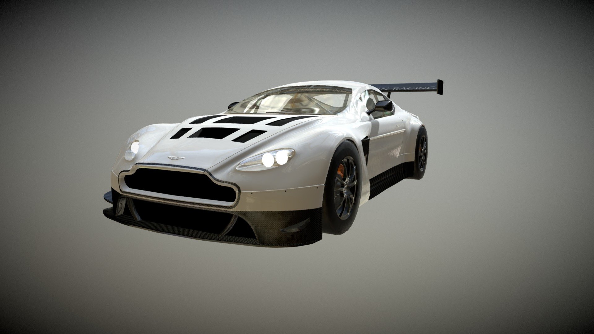 Aston Martin GT3 (Animated) 3d model