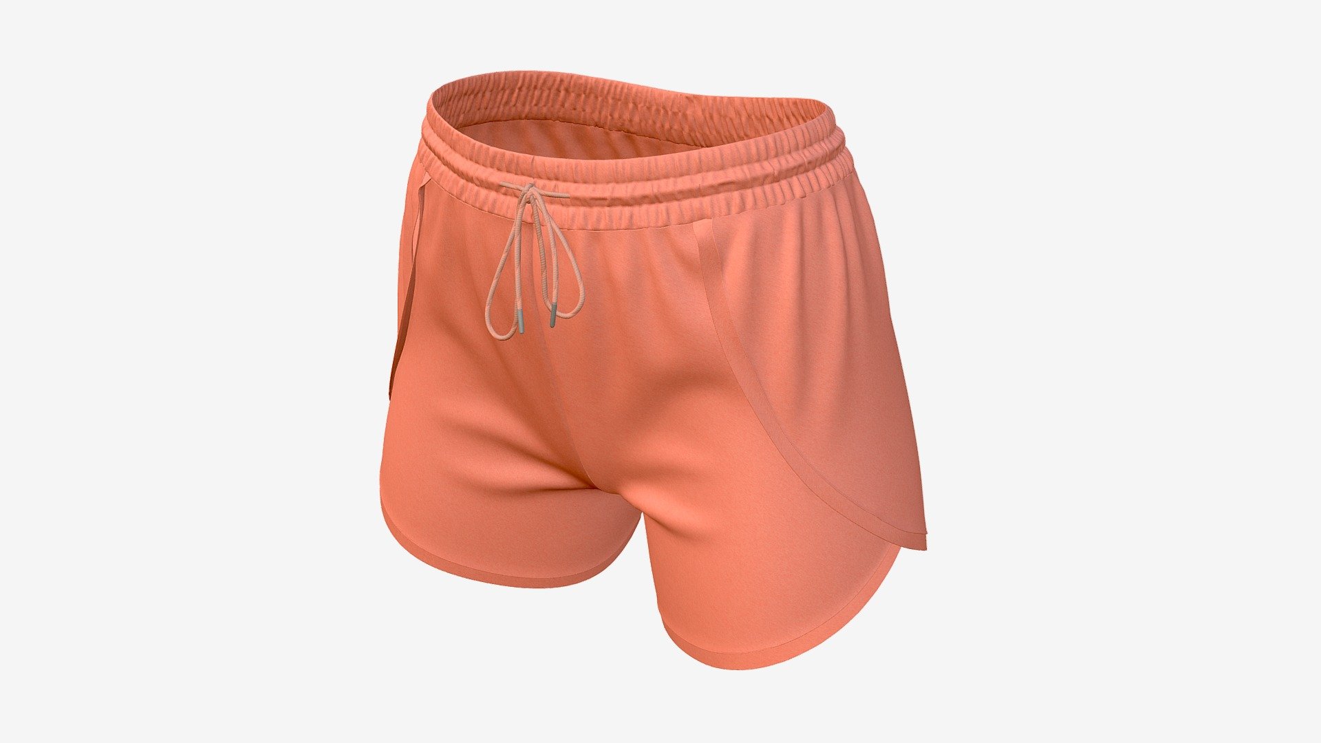 Fitness shorts for women pink 3d model