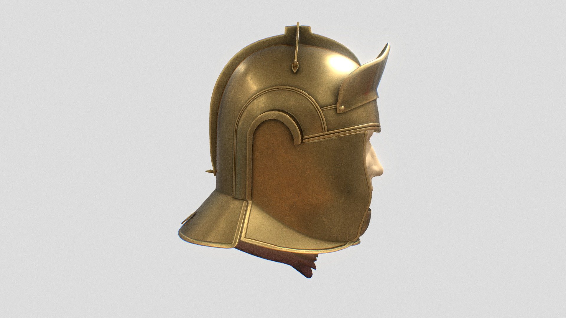 3rd century Roman Helmet Niederbieber Friedberg 3d model