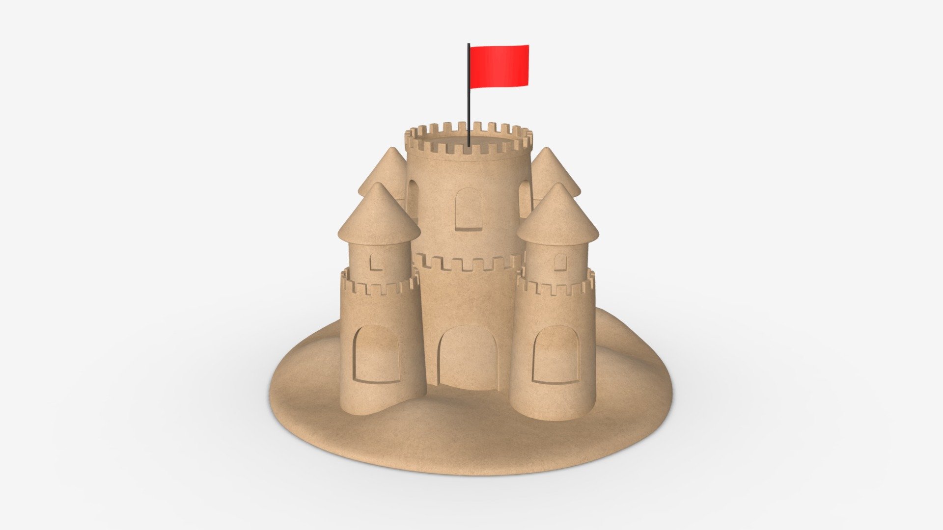 Sand castle 03 3d model