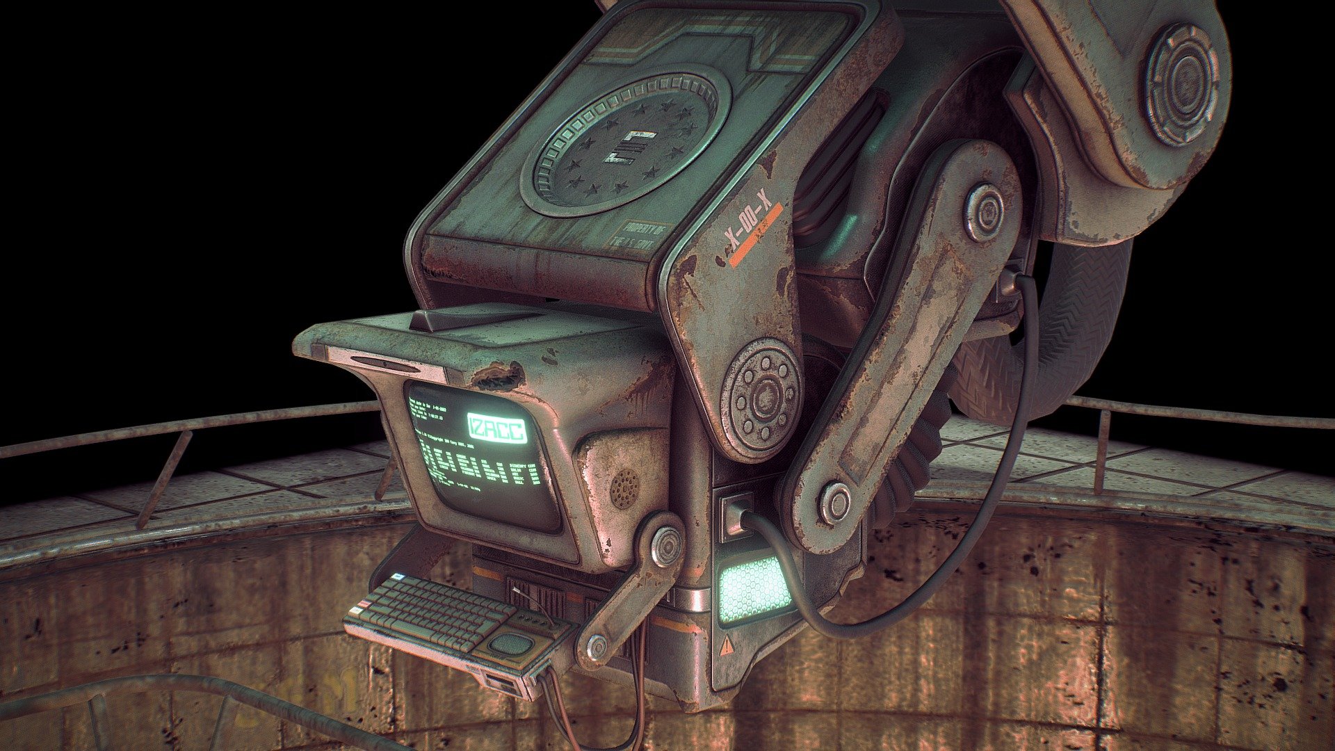 Fallout Miami I.Z.A.C.C Supercomputer 3d model