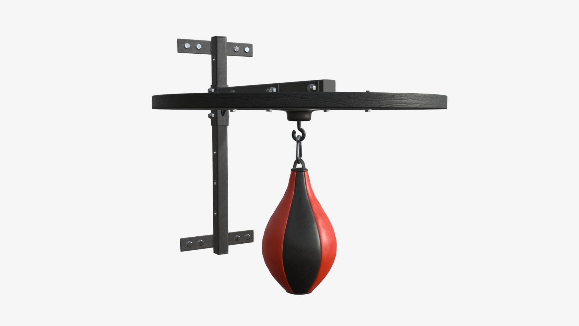 Punching bag with bracket 3d model