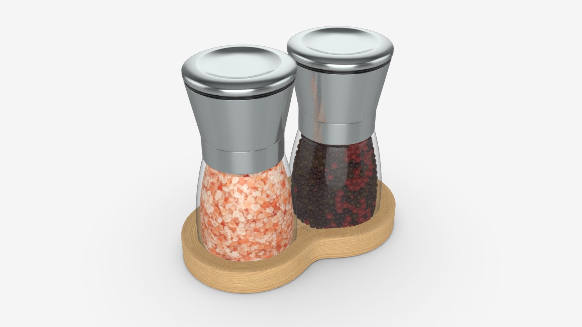 Salt and pepper grinder set 02 3d model