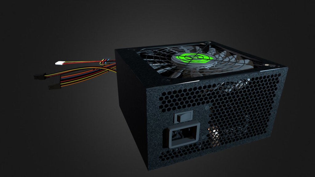 PC Power Supply +animation 3d model