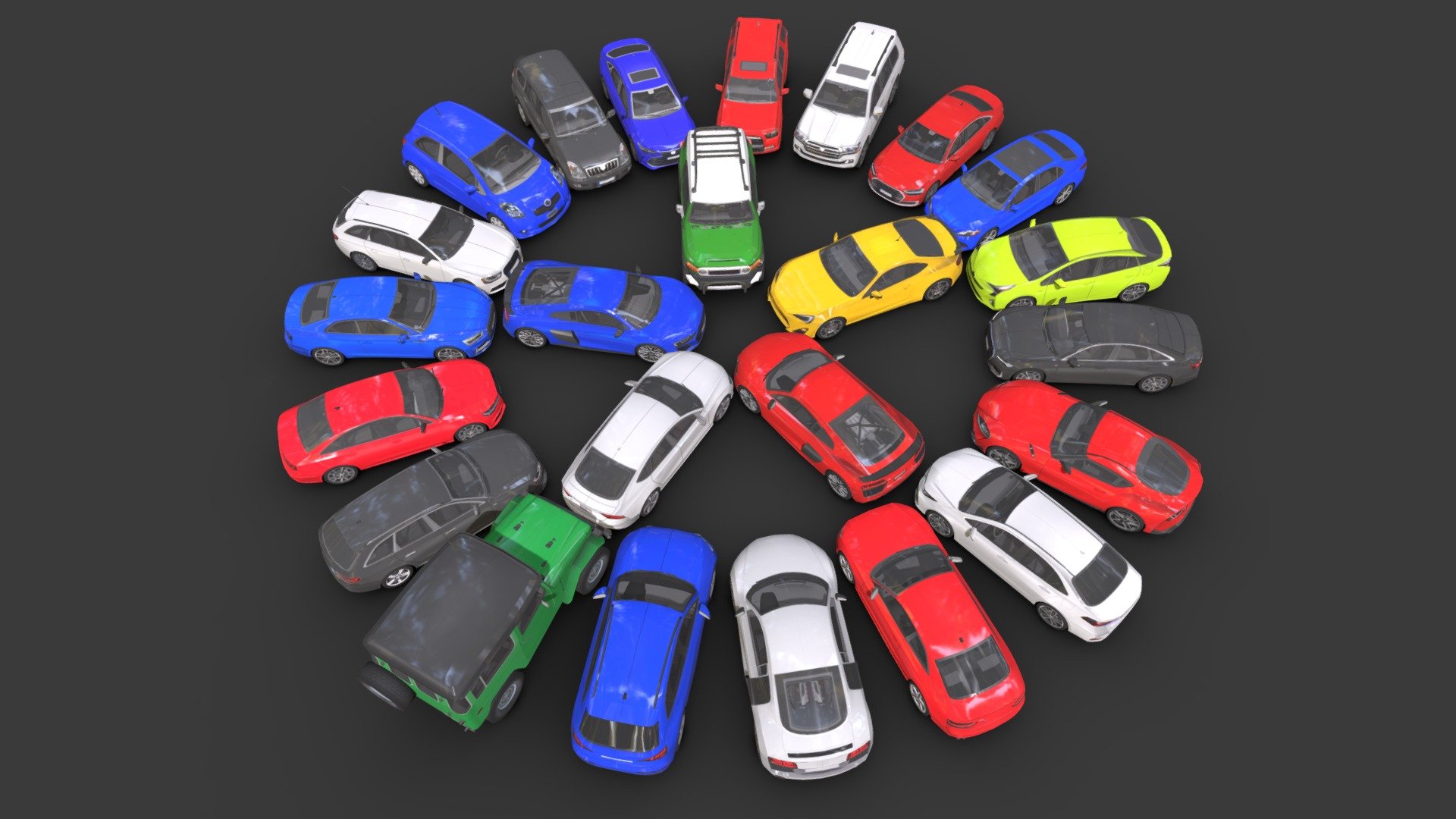 Cars Collection 24 (Low-Poly) 3d model