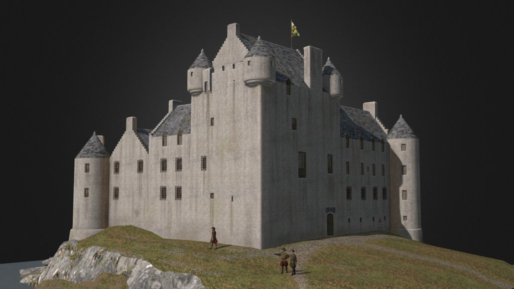 Kilchurn Castle reconstruction 3d model