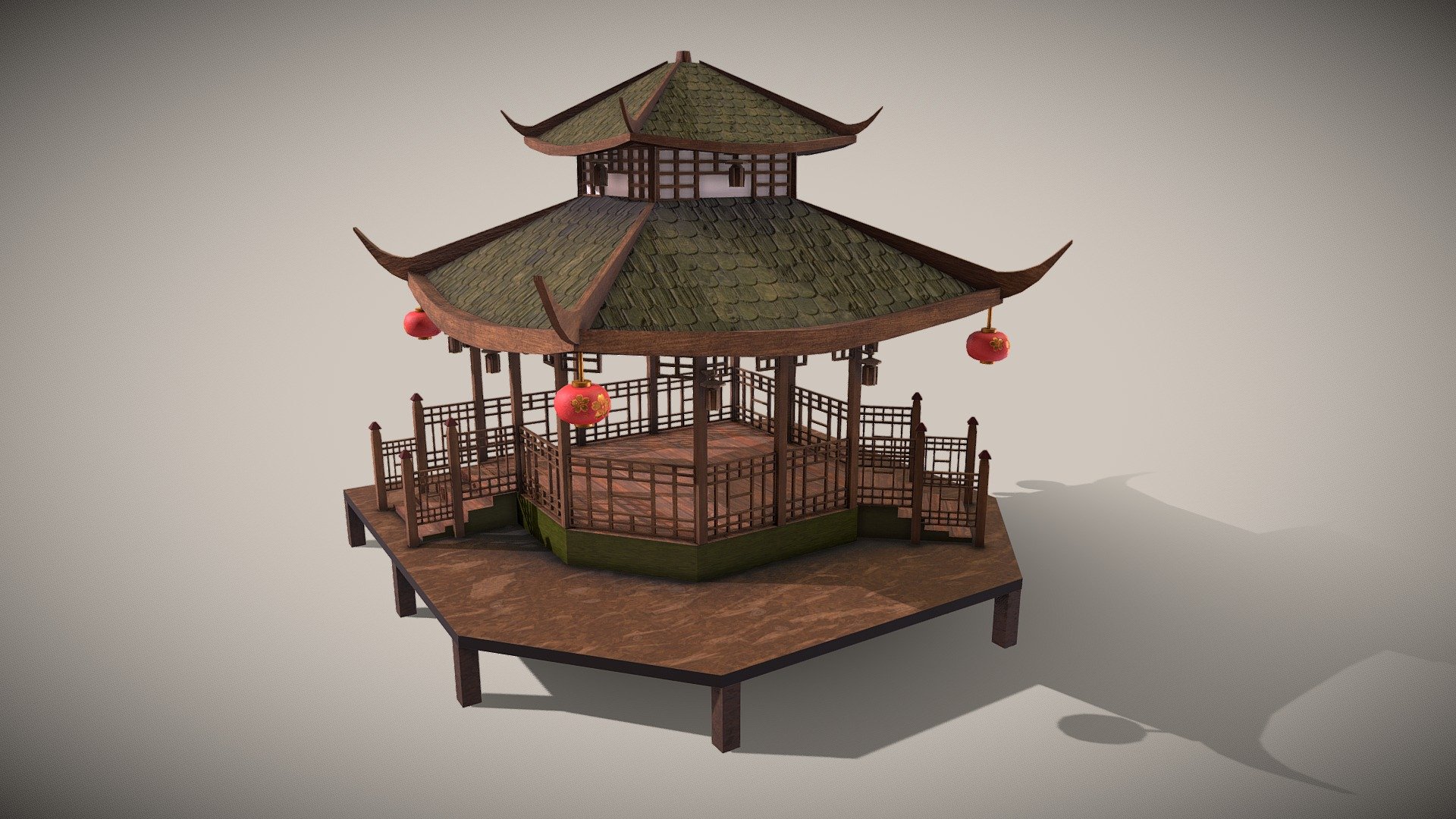 Chinese Traditional Pavilion 3d model