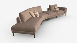 Four section sofa with cushions