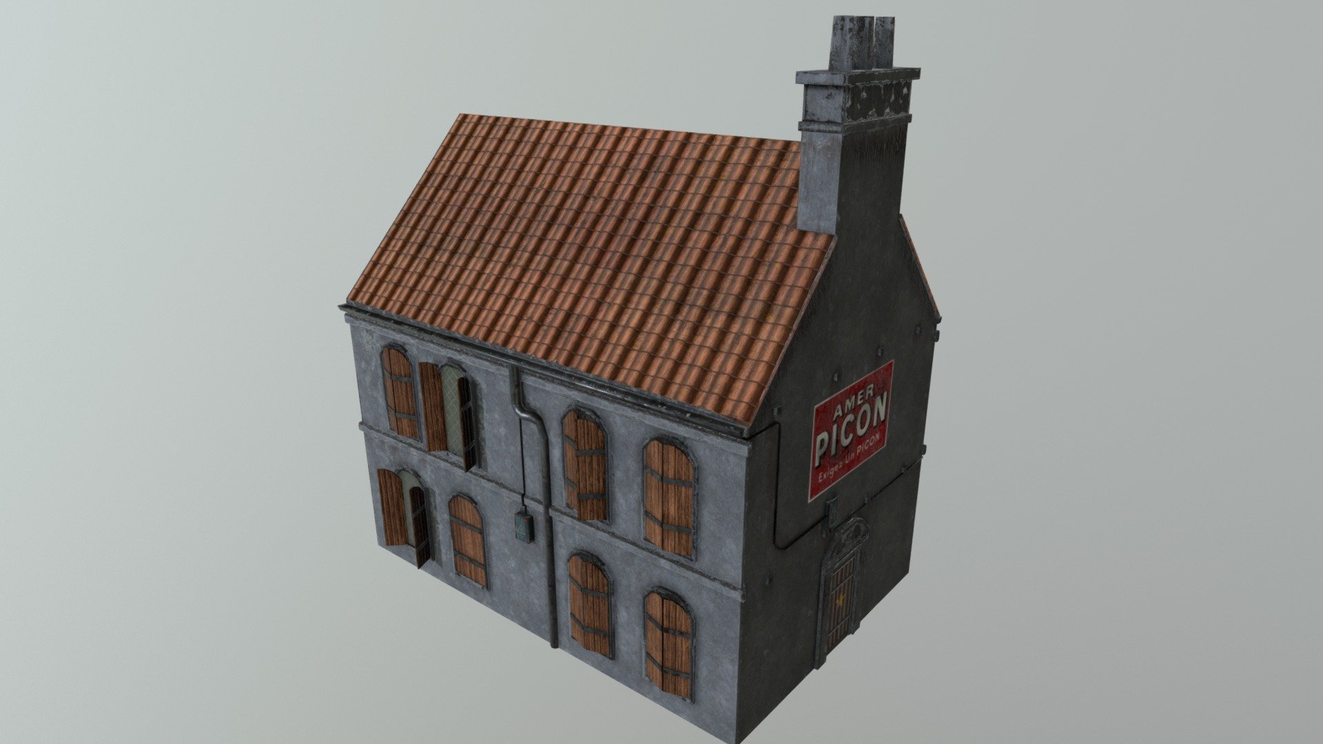 World War II house 3d model