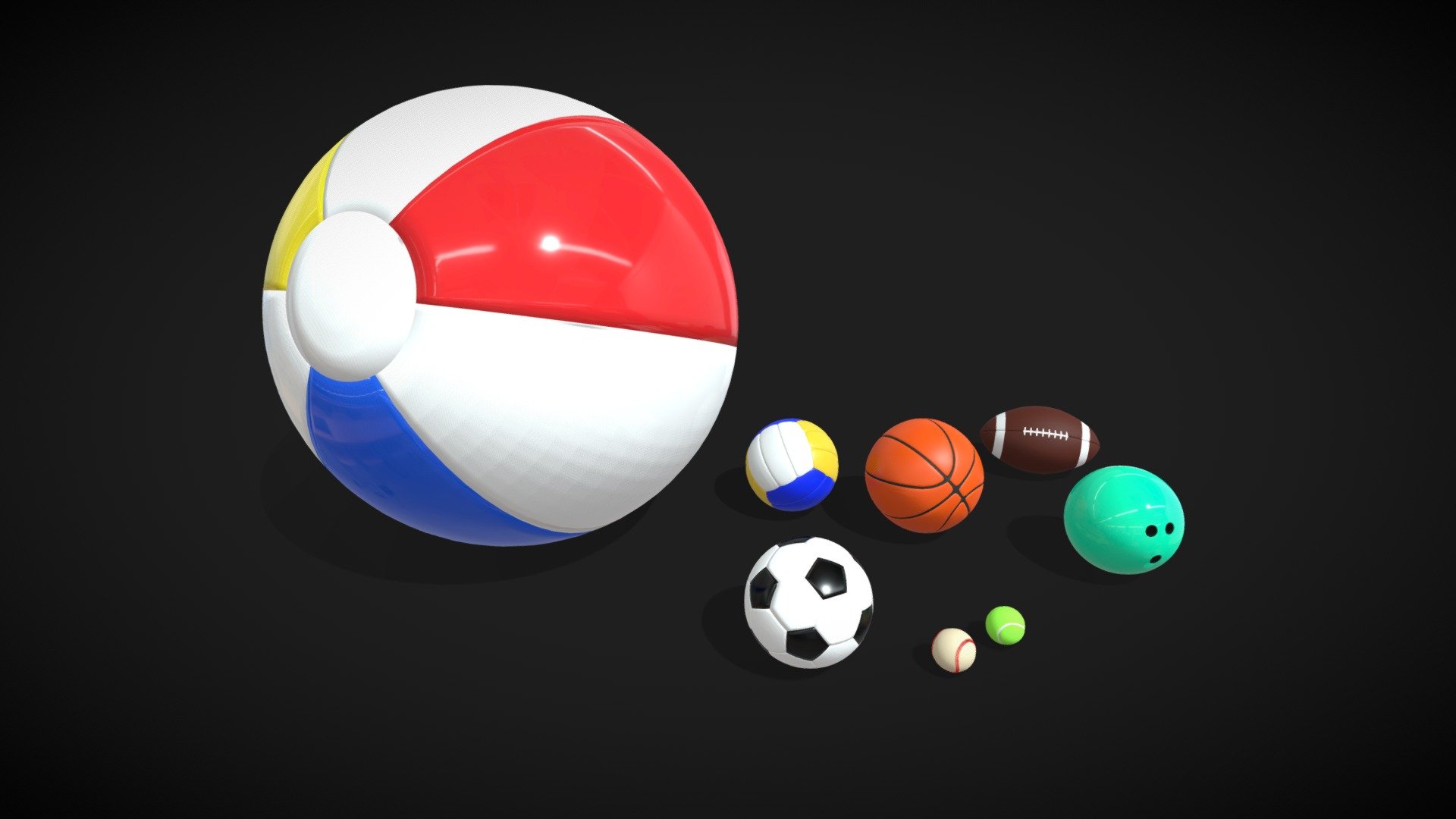 Balls 3d model