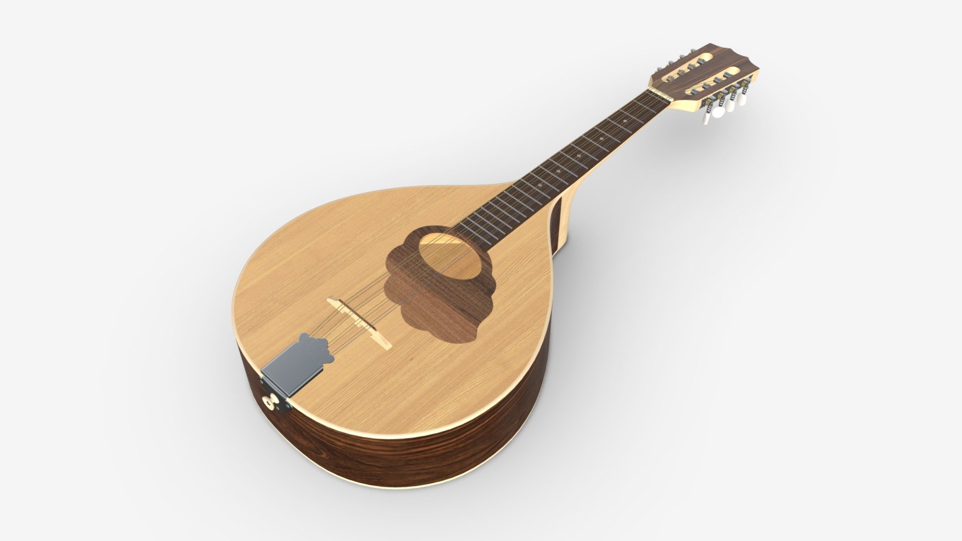 Flat mandola 3d model