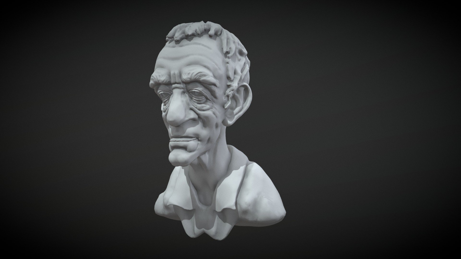 Old man sculpt 3d model