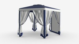 Hexagonal Garden Gazebo with Side Panels 01