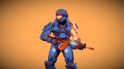 Halo Spartan EOD Cel Shading