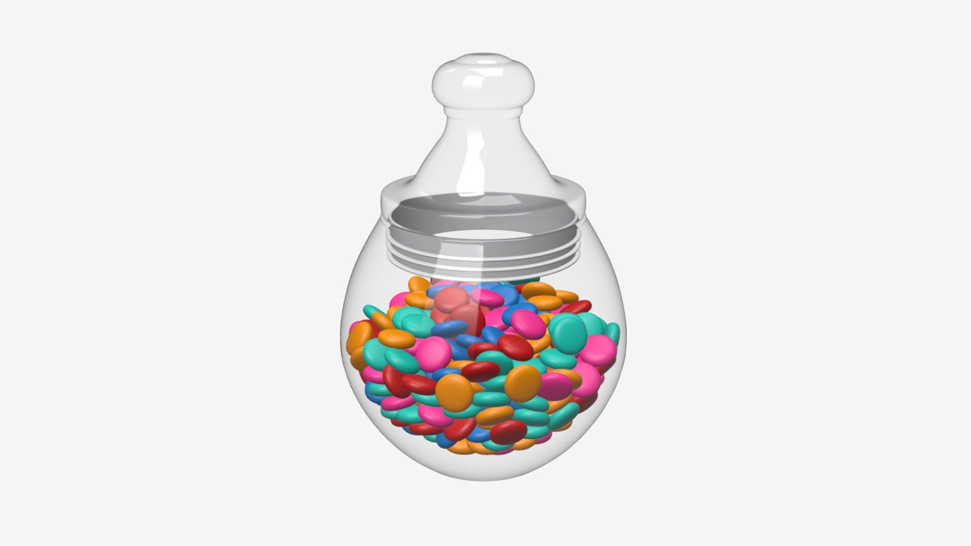 Candies in the jar 3d model