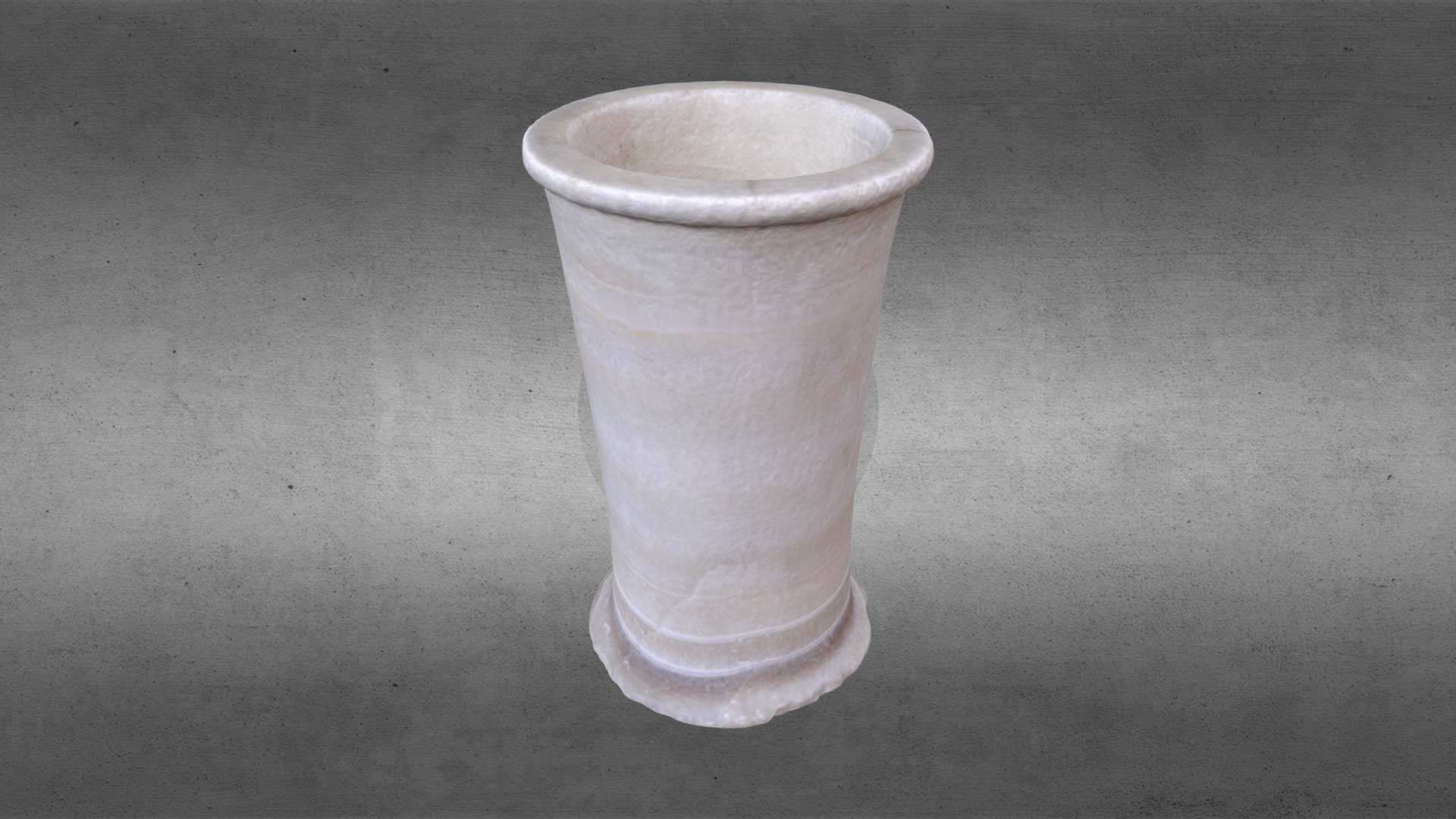 Egyptian Travertine, Cylindrical Jar 3d model