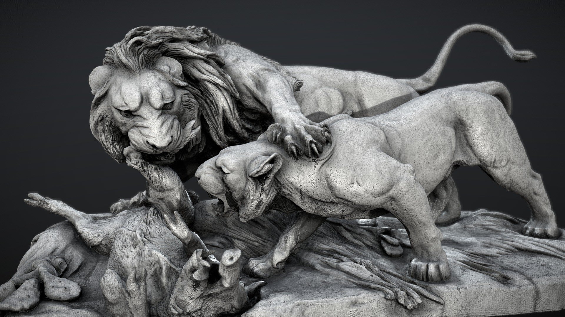 Lion And Lioness 3d model