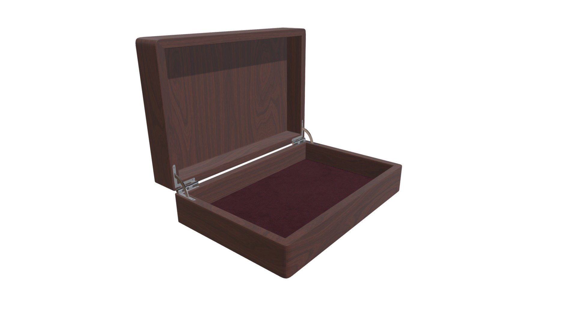 wood box opened 3d model