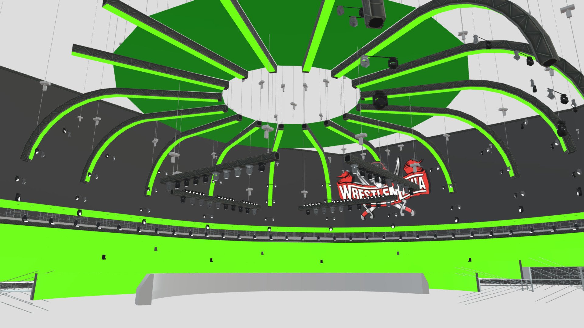 WWE Thunderdome Overhead 3d model