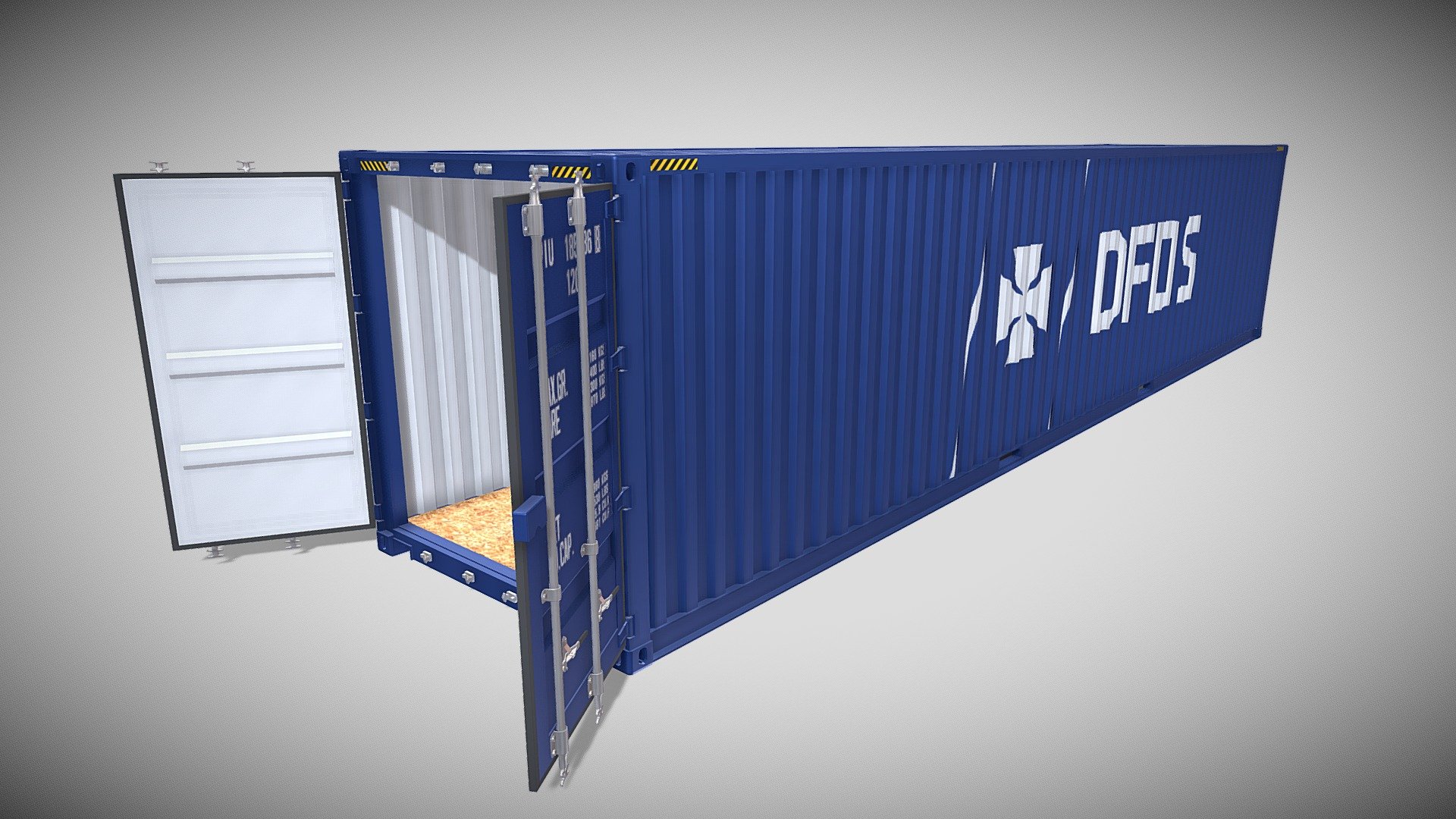 40ft Shipping Container DFDS 3d model