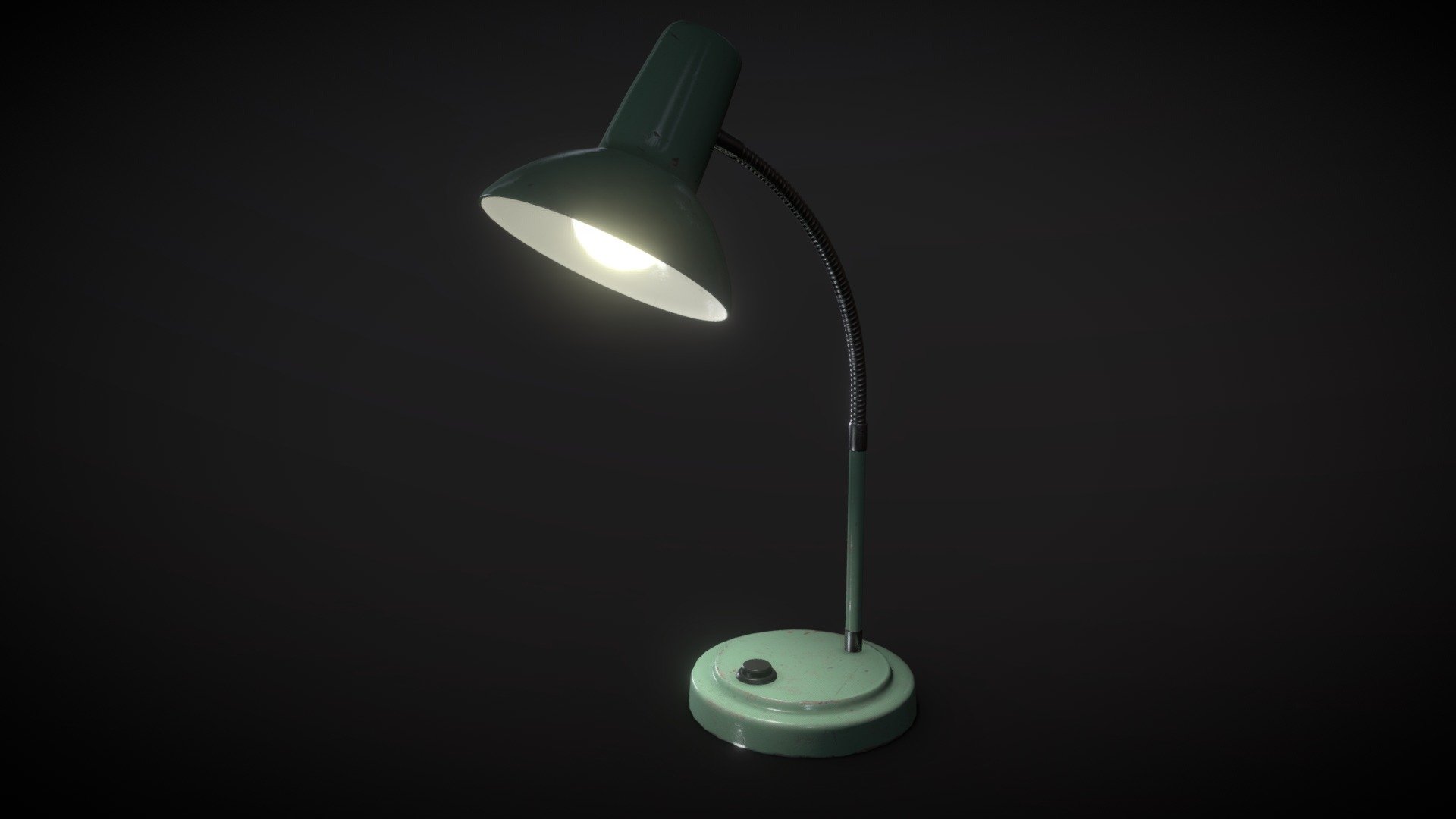 Old Soviet Desk Lamp 3d model