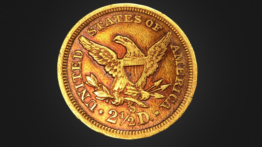 Old American Coin 3d model