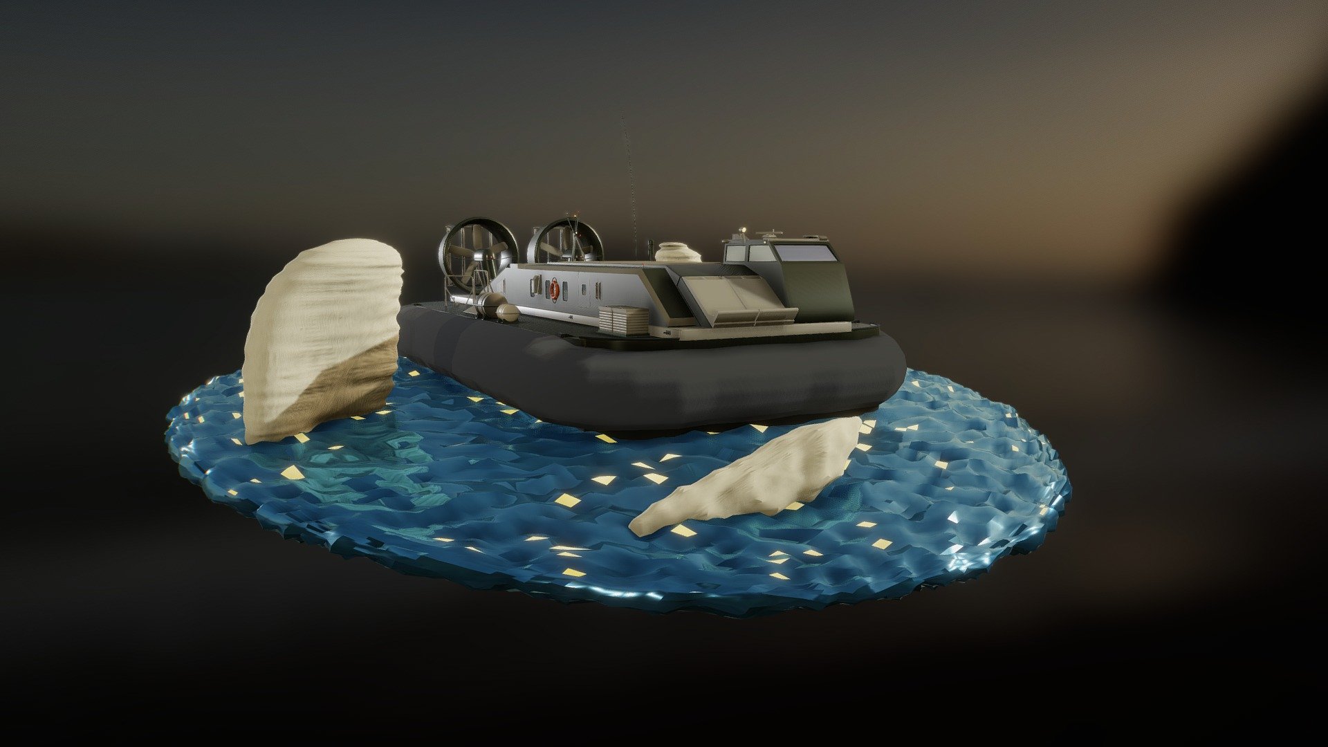 Hovercraft Draft 3d model