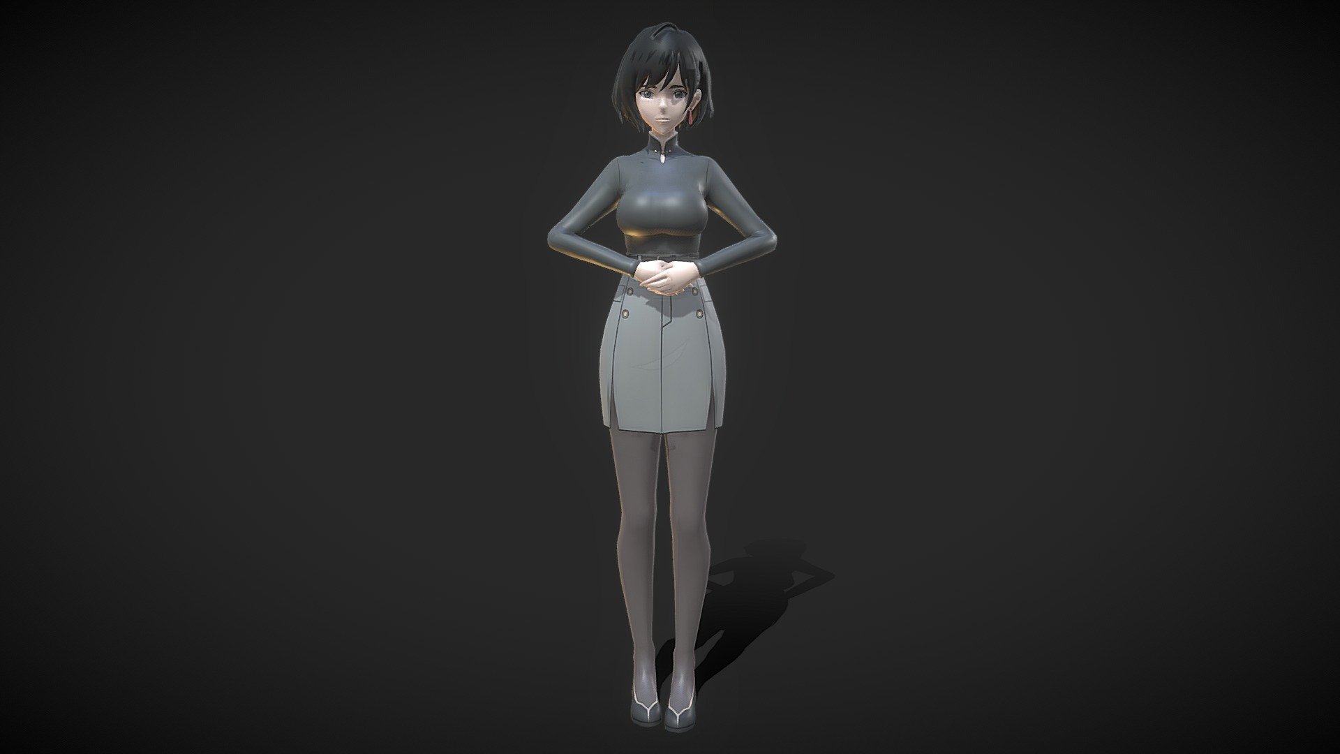 Anime Woman 1 3d model