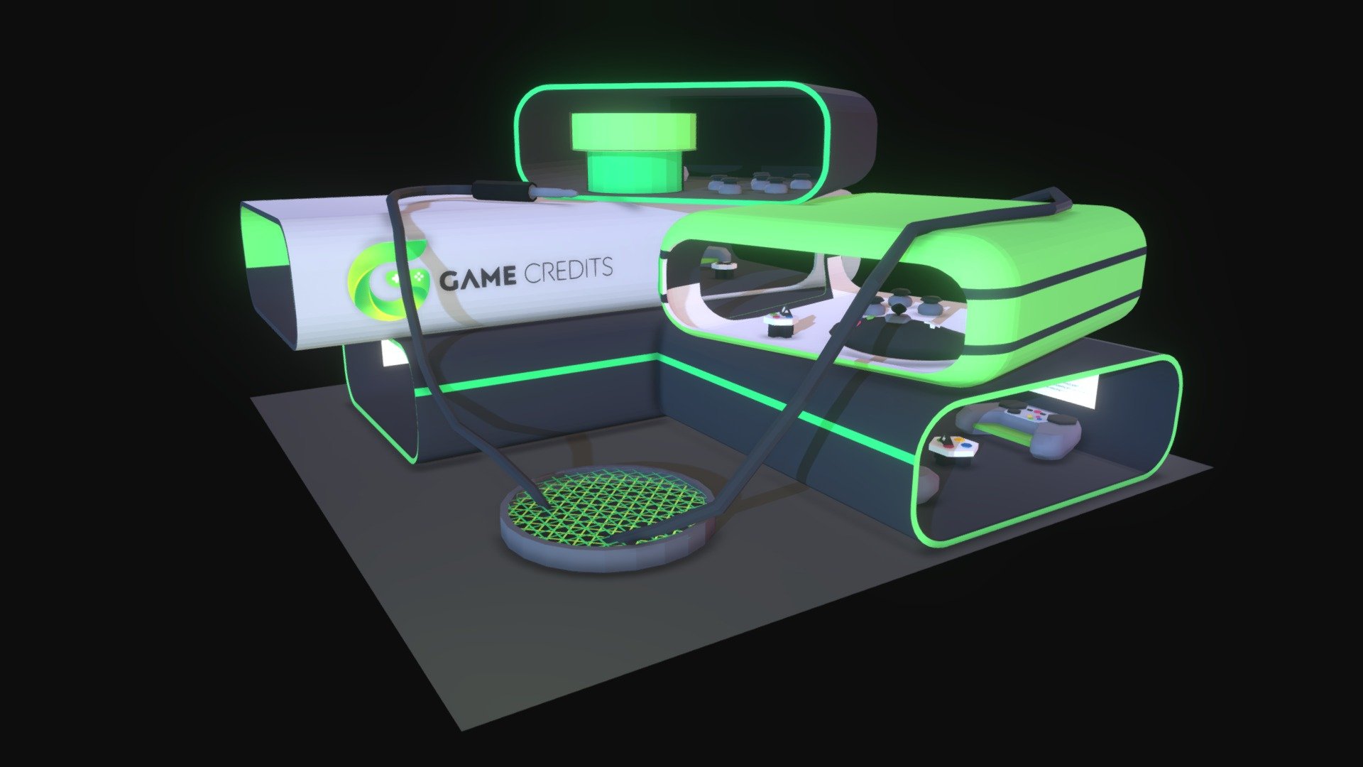 Game Credits HQ | Decentraland 3d model