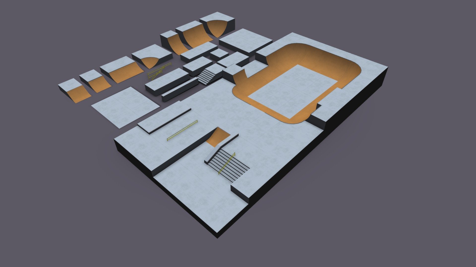 Skatepark Kit 3d model