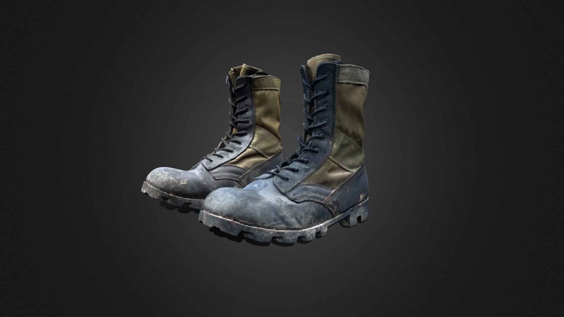 VIETNAM ARMY JUNGLE BOOT 3d model