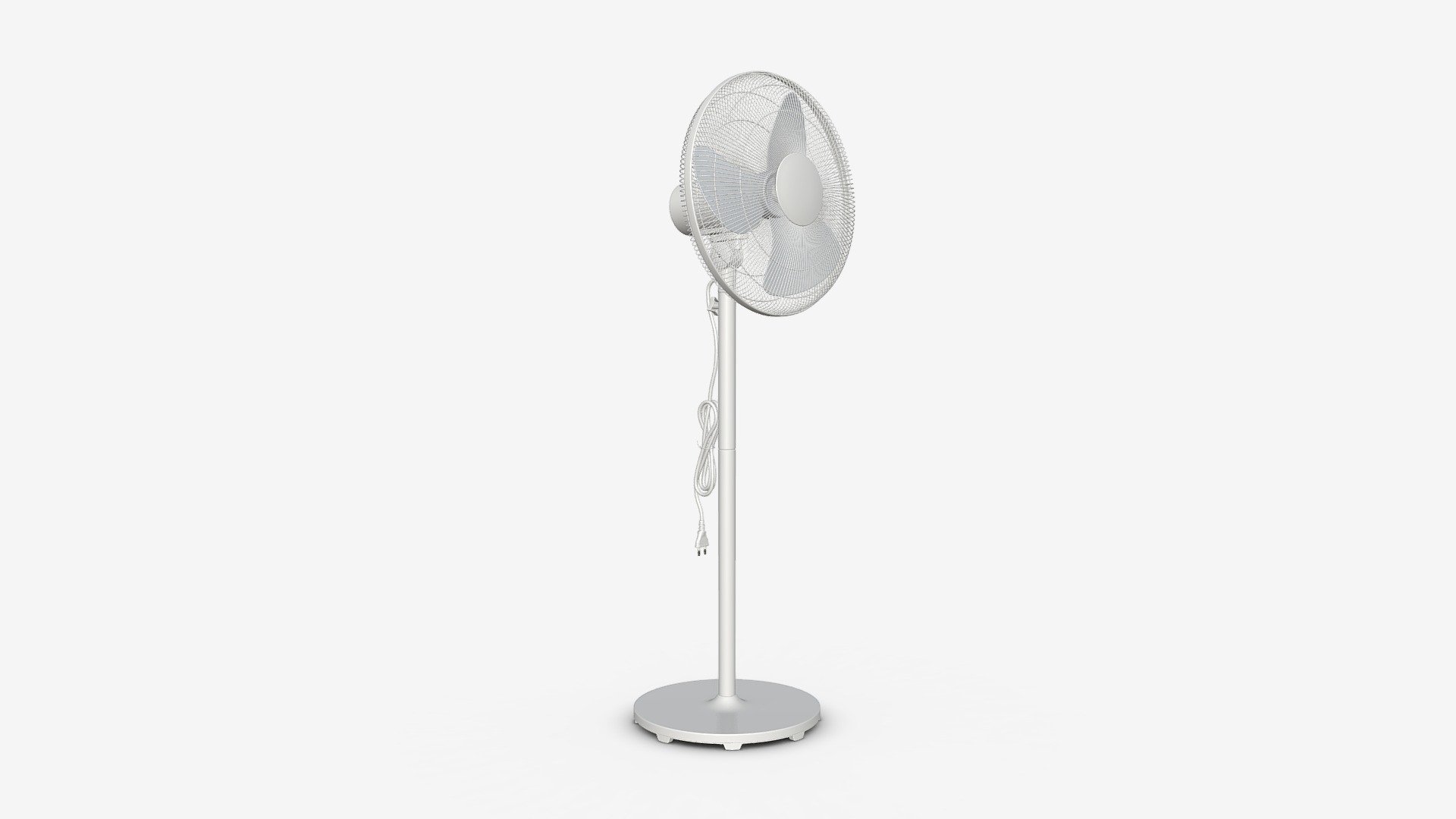 Floor Fan White 3d model