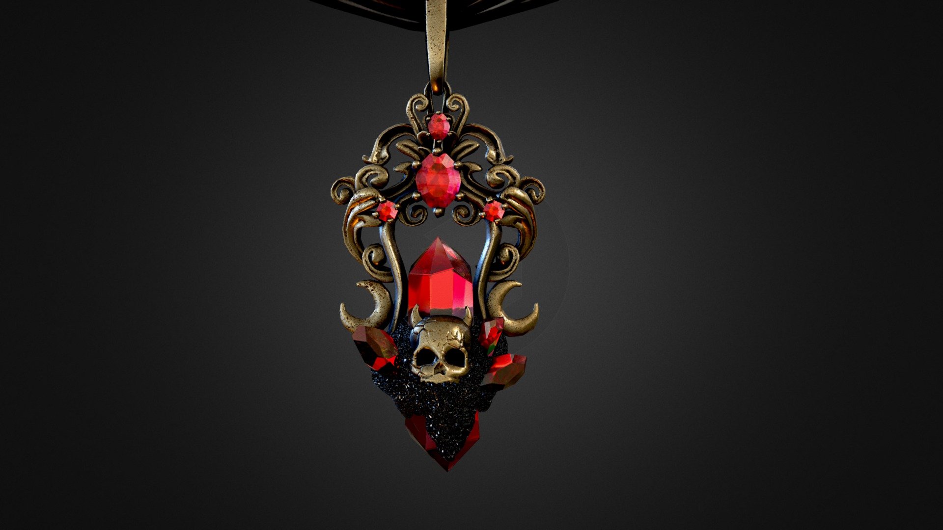 Hexing Pendant Choker 3d model