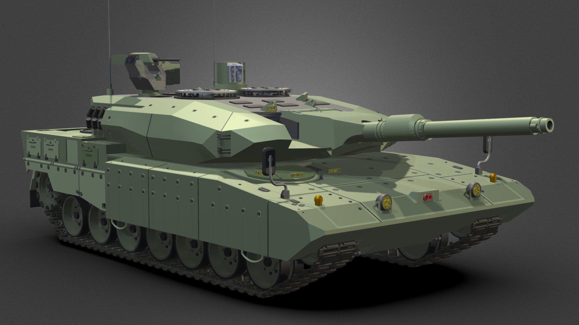 Leopard 2RI (Republic of Indonesia) 3d model