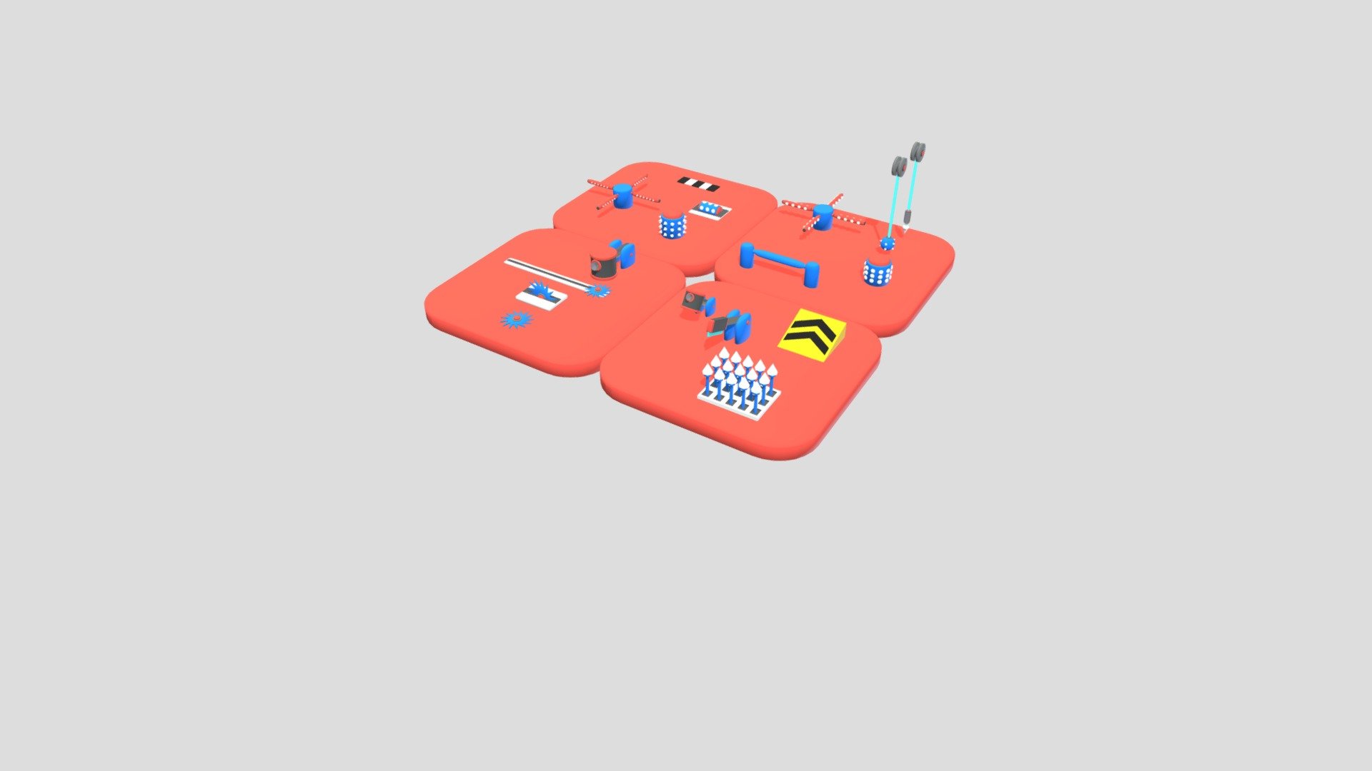 obstacles 3d model